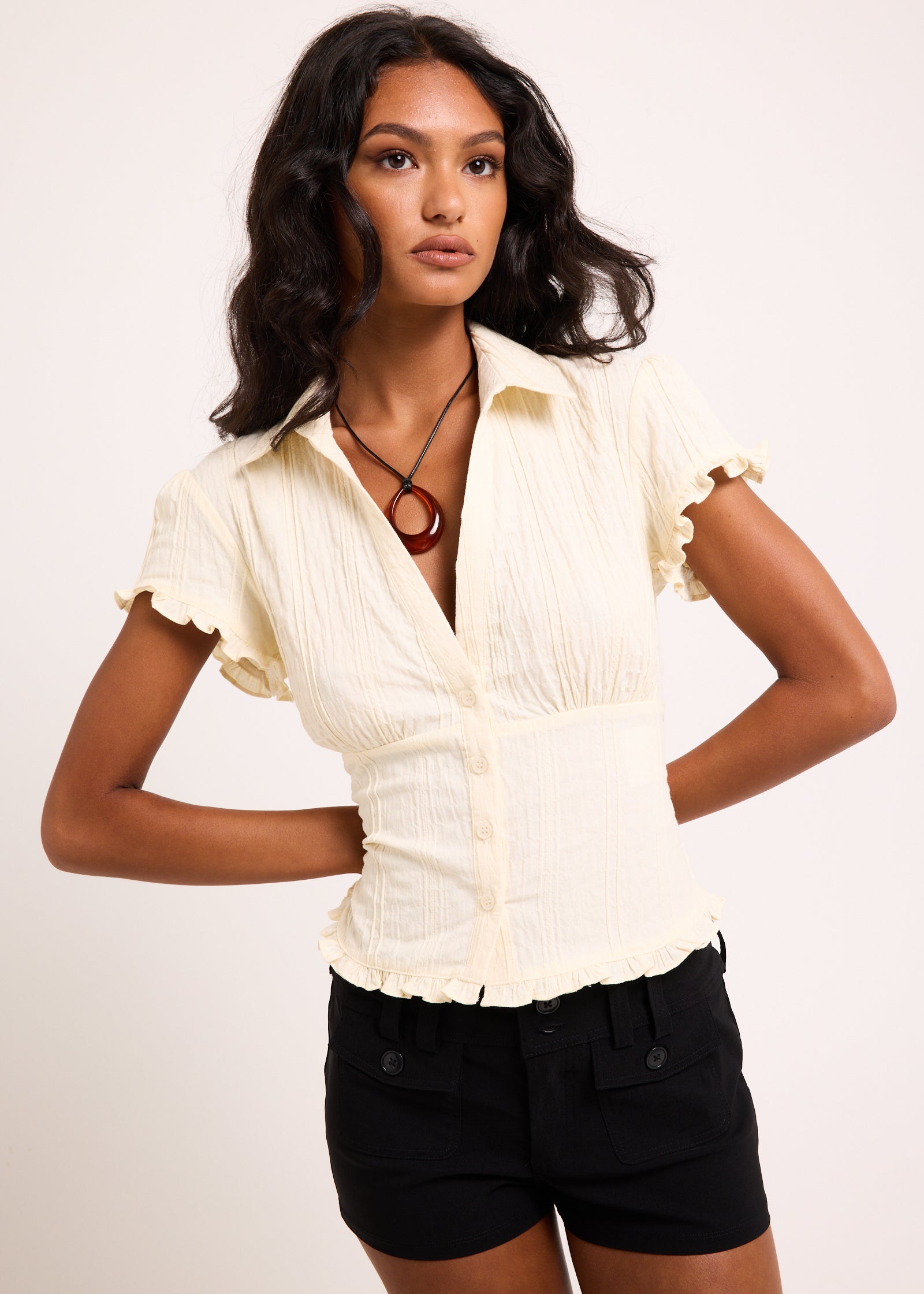Bryn Ruffle Shirt – General Pants Co.