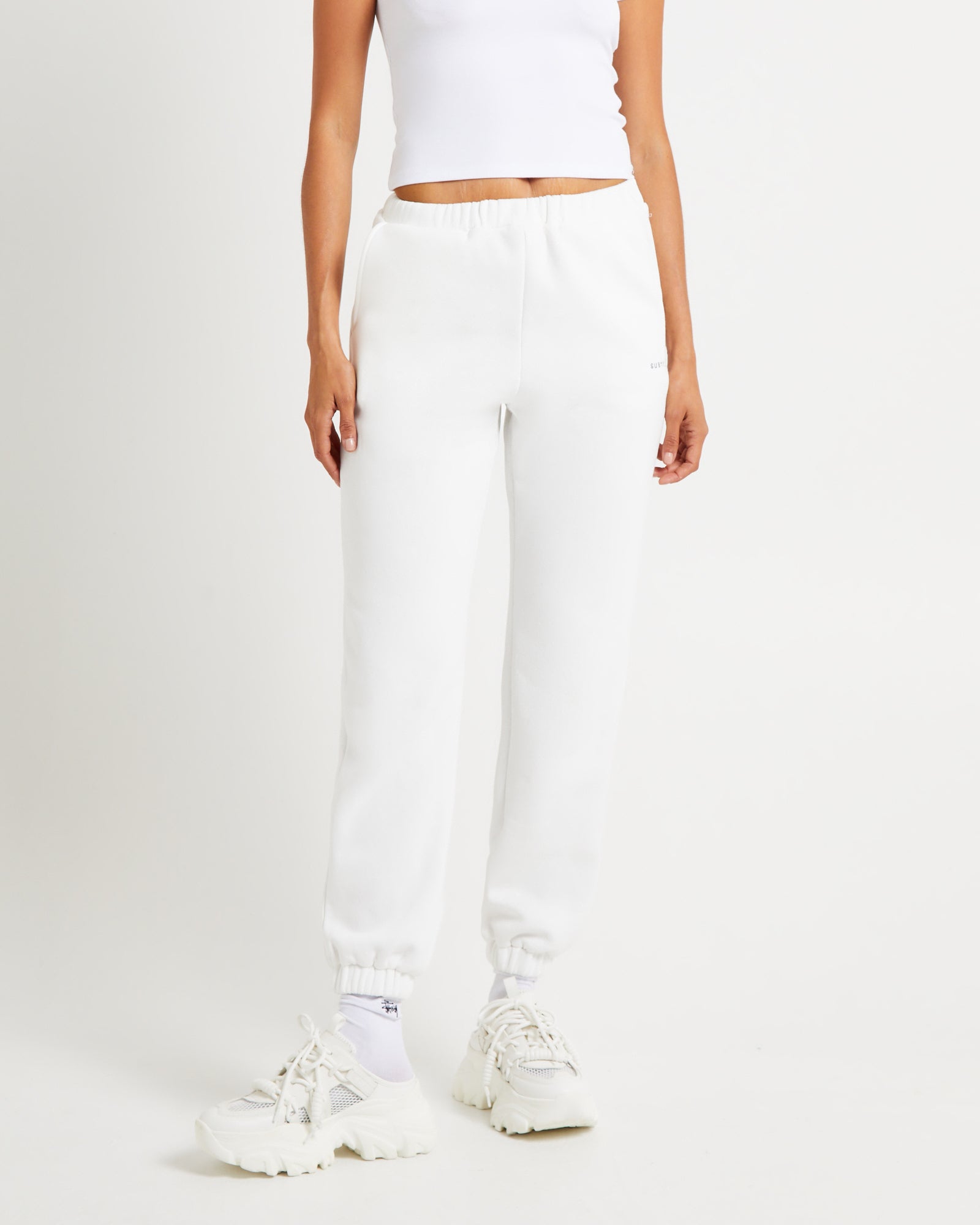 Subtitled Trackpants White – General Pants1