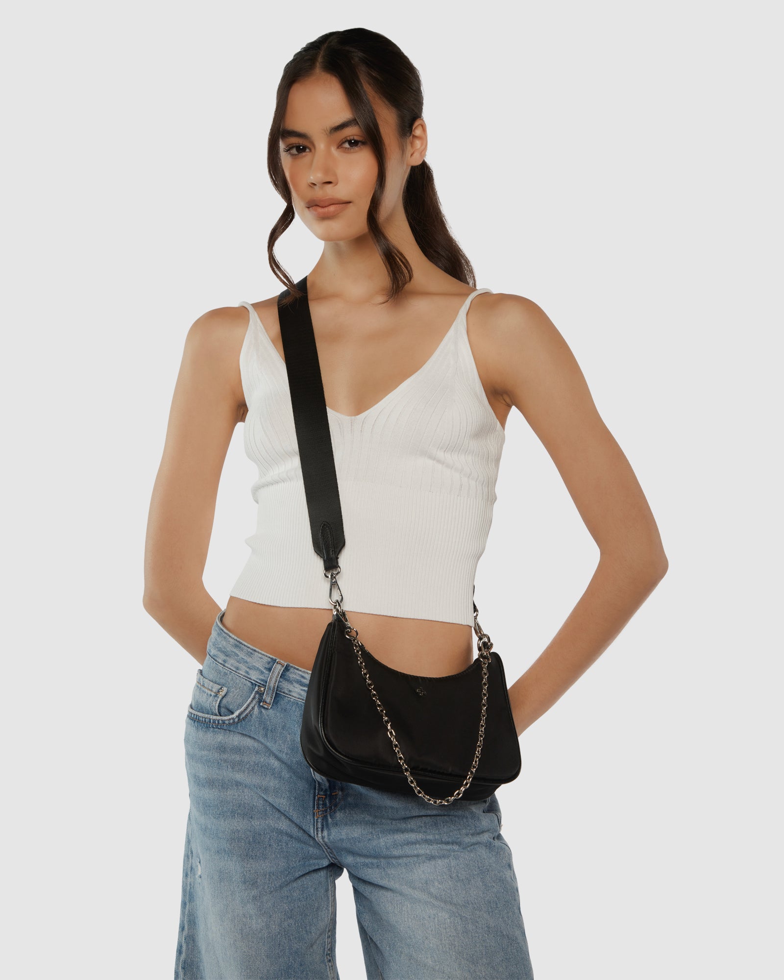 Black Peta And Jain Paloma Nylon Bag Cheap Peta And Jain Paloma