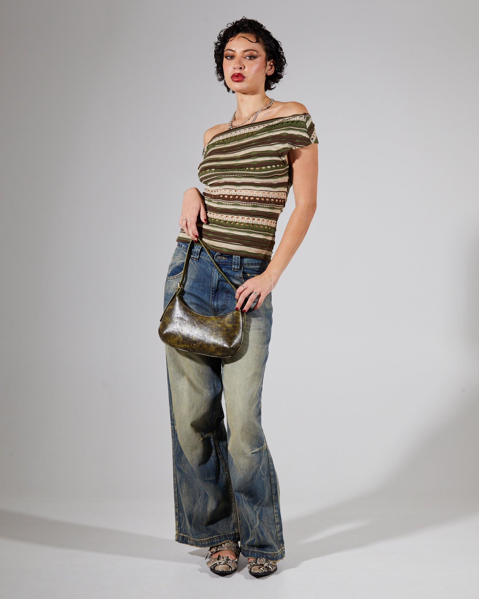 Asymmetric Top Ruffle Knit - Main Image