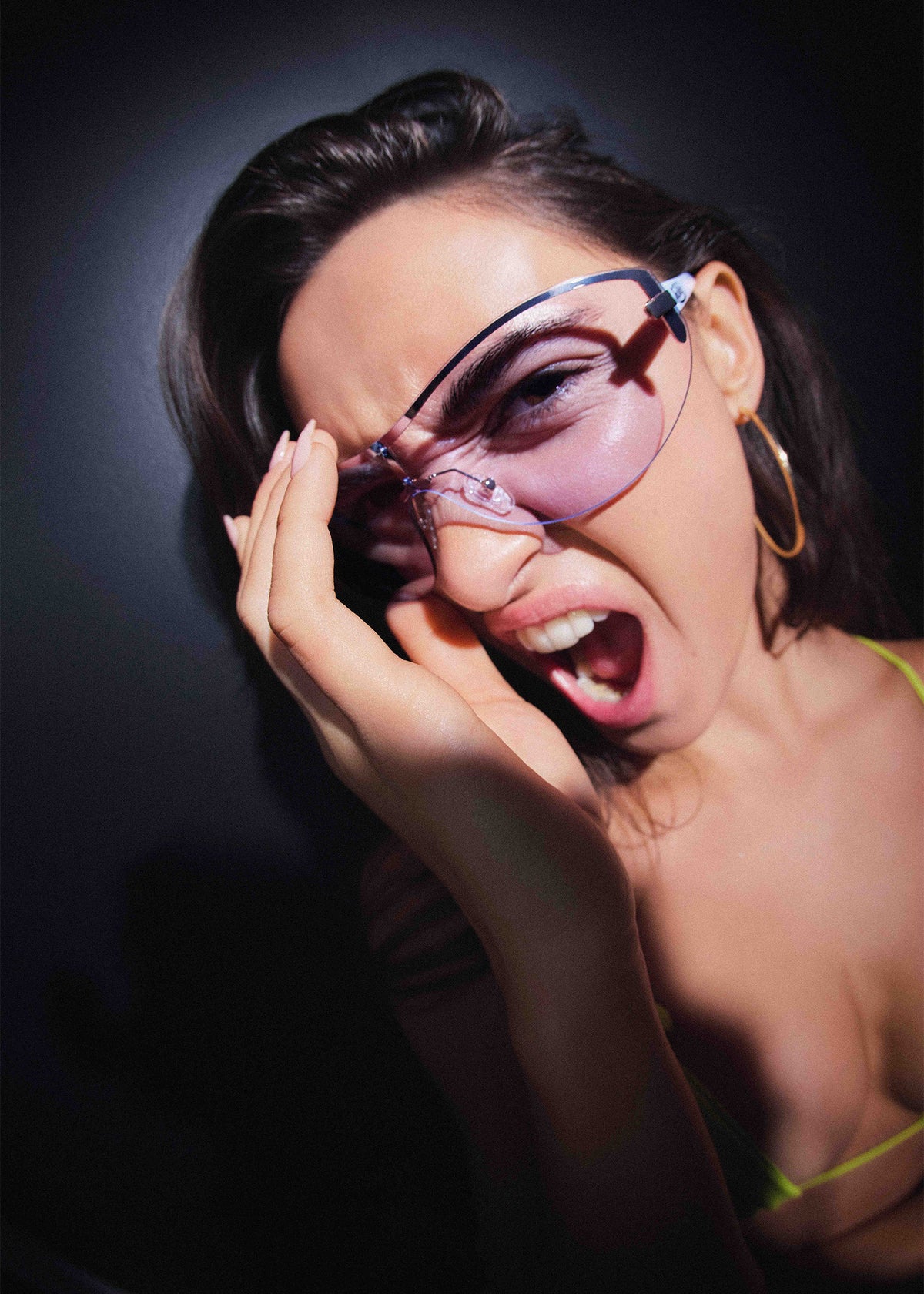 Bombshell Sunglasses GOLD / BABY BLUE SKY BLUE TINT