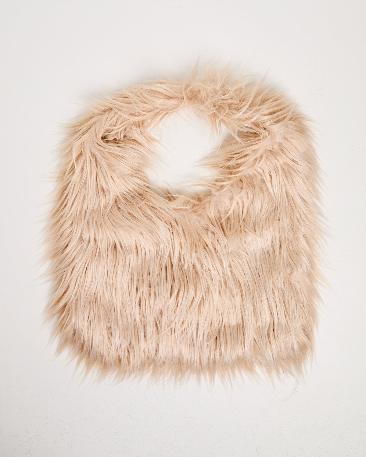 Brianna Fur Tote Bag BEIGE