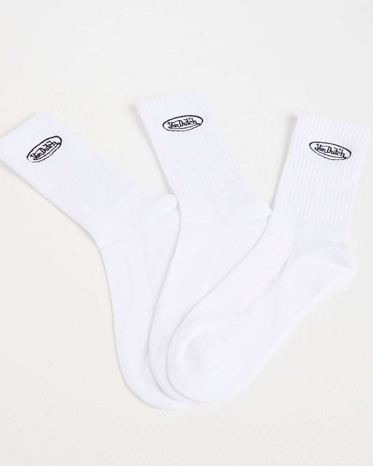 Oval Logo Socks 3 Pack WHITE