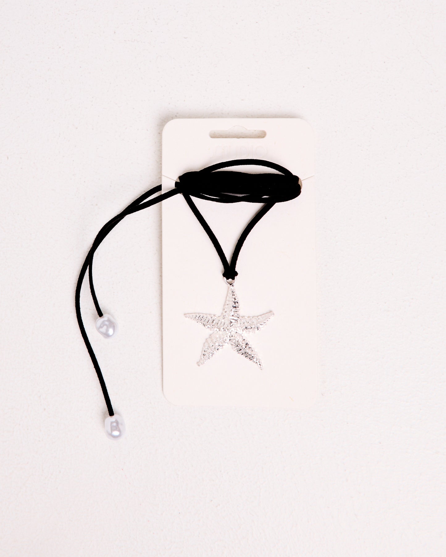 Long Suede Swirl Necklace