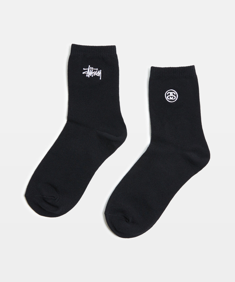 Womens Graffiti Crew Sock 3 Pack Black
