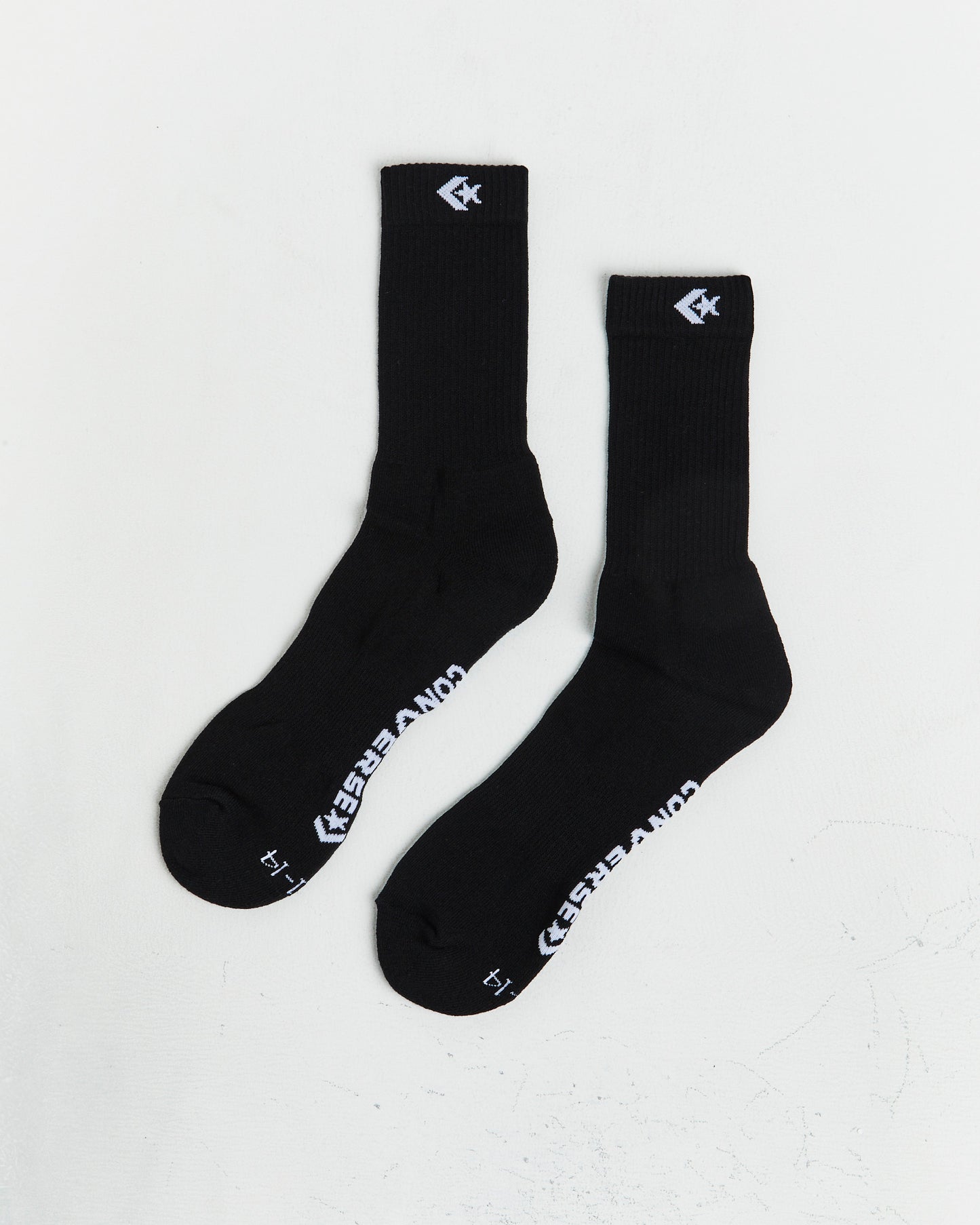 Star Chevron Crew Socks 3 Pack in Black