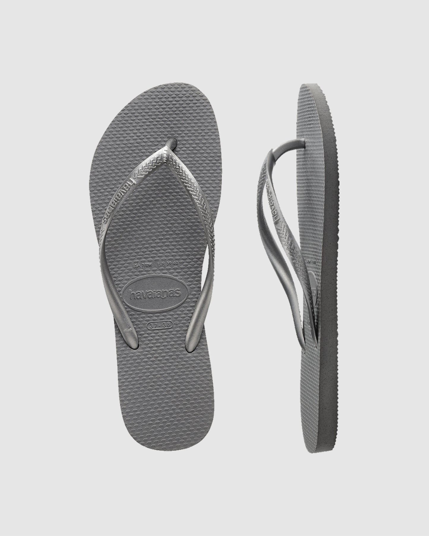 Slim Metallic Thongs