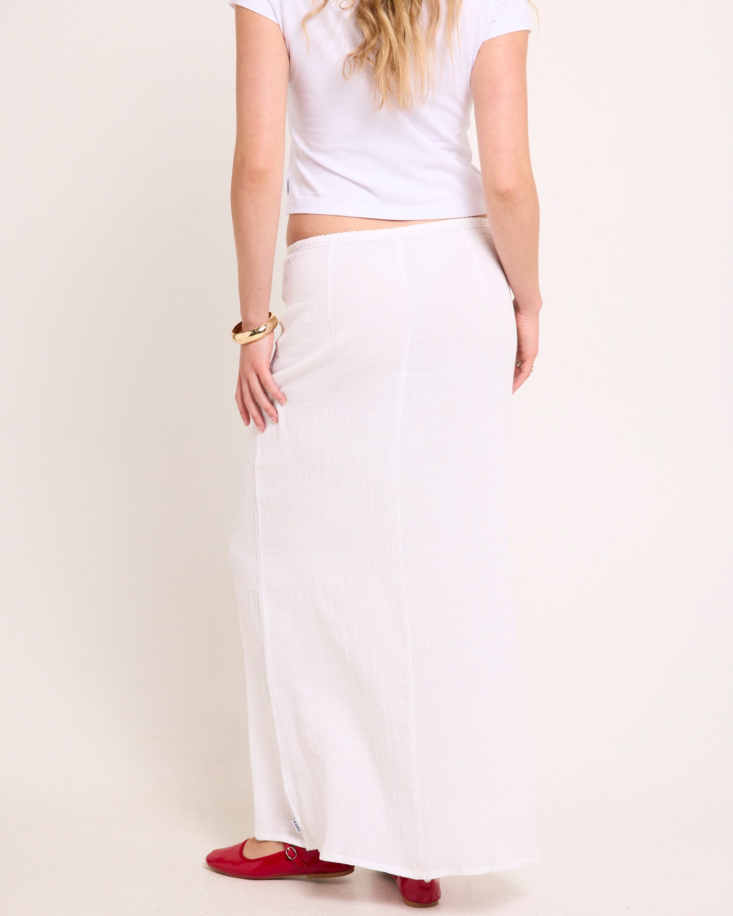 Focus Seersucker Maxi Skirt