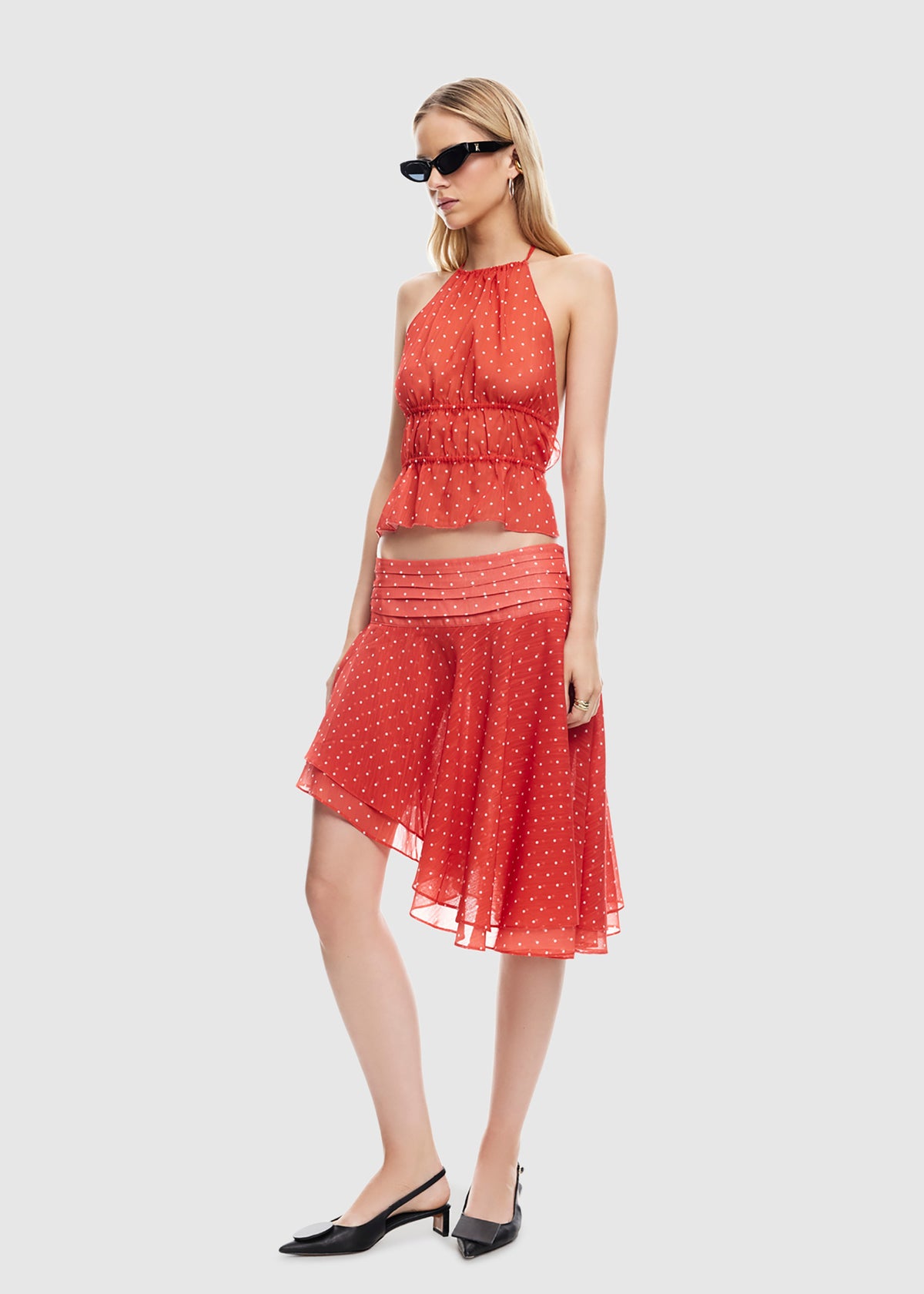 Legacy Halter Top TOMATO POLKA