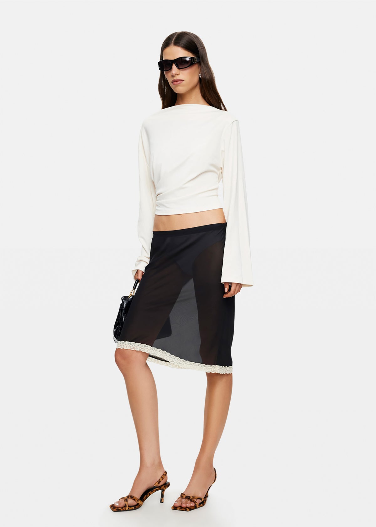 Shoreline Midi Skirt NOIR