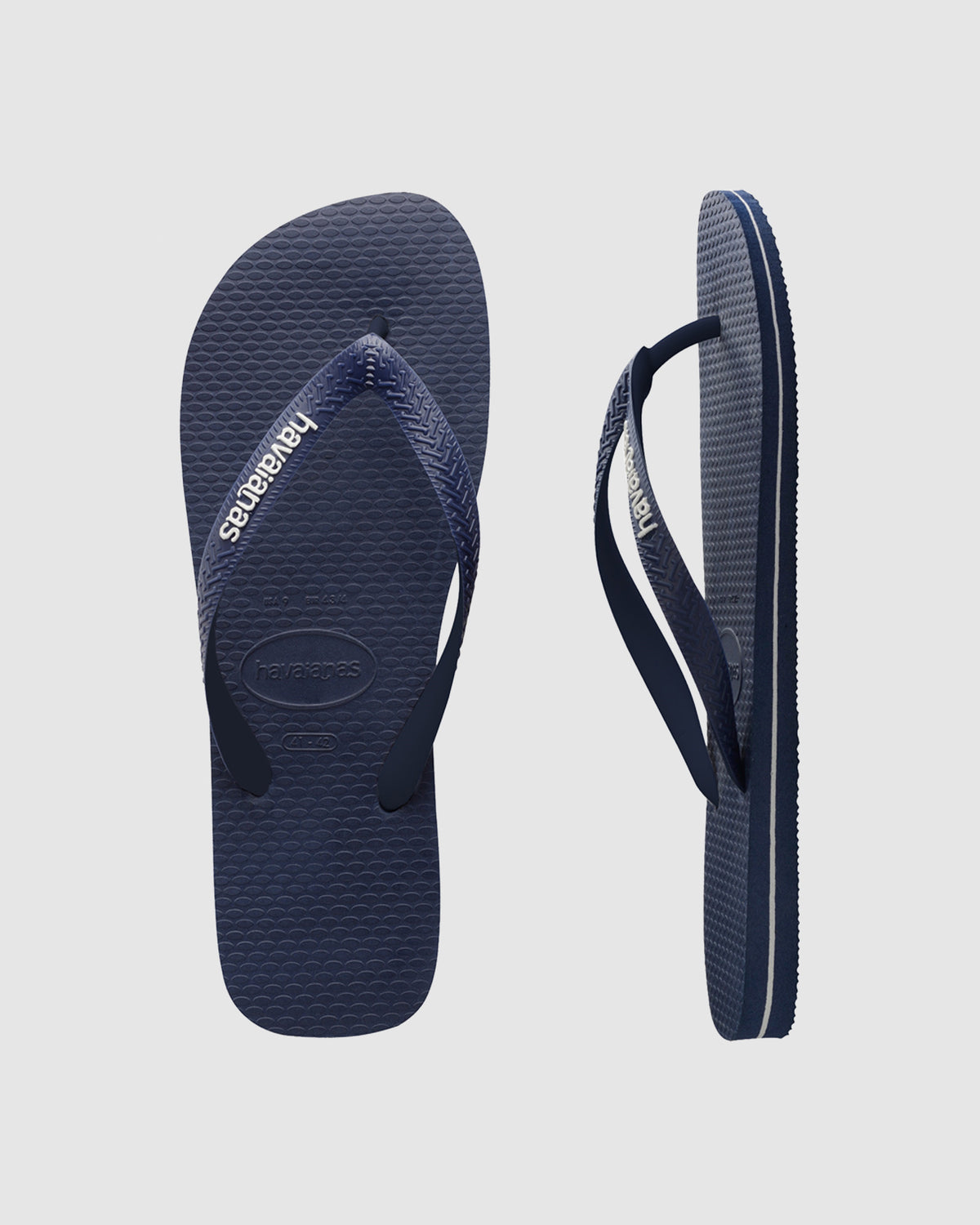 Rubber Logo Thongs NAVY/WHITE