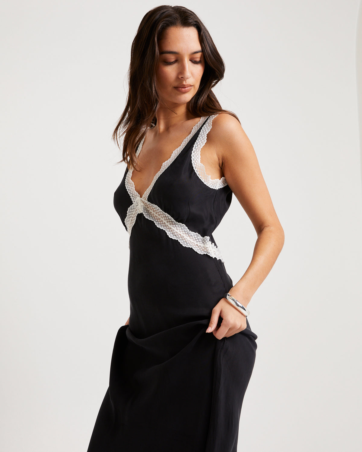 Eleanor Maxi Slip Dress BLACK