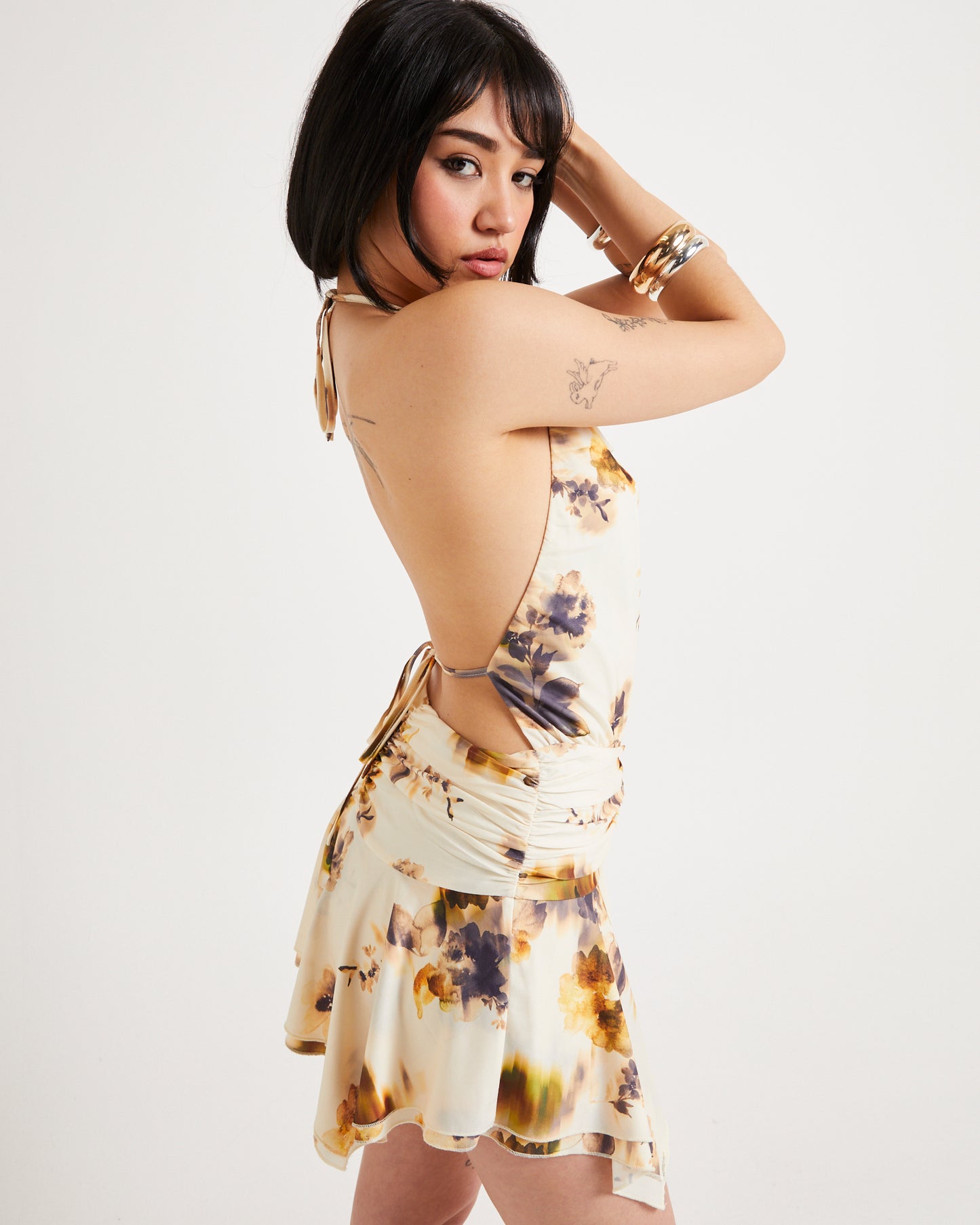 Chloe Halter Cowl Neck Dress