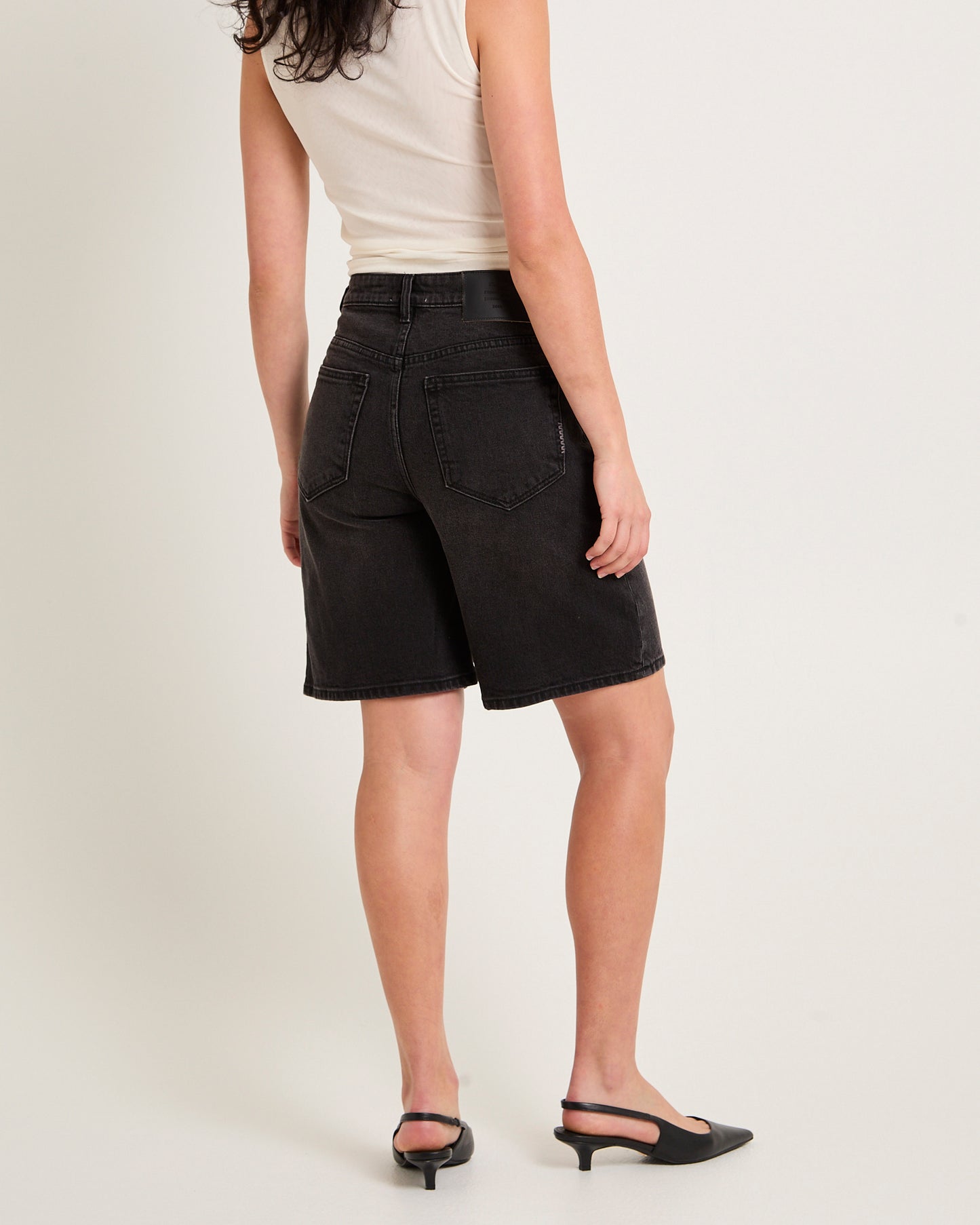 Phoebe Denim Shorts Underground Noir