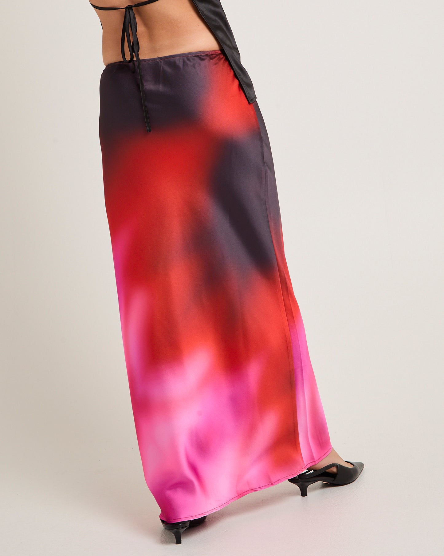 Vila Ombre Slip Maxi Skirt
