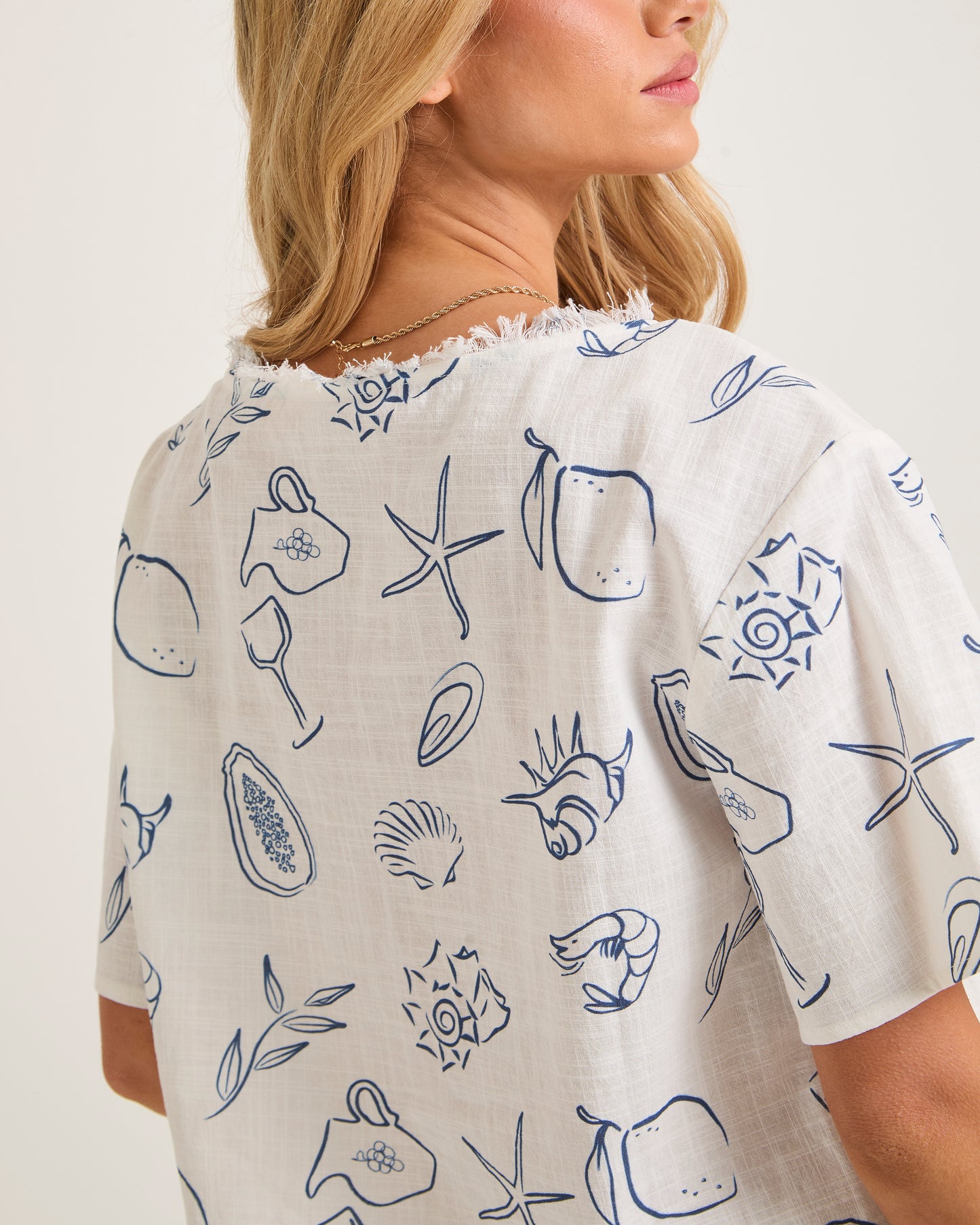 Laine Tie Front Blouse