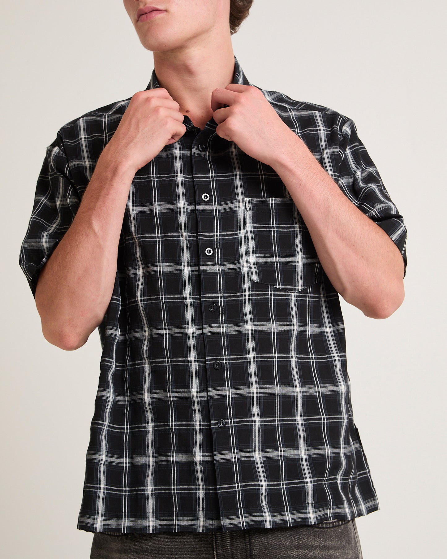 Figment Box Short Sleeve Check Shirt