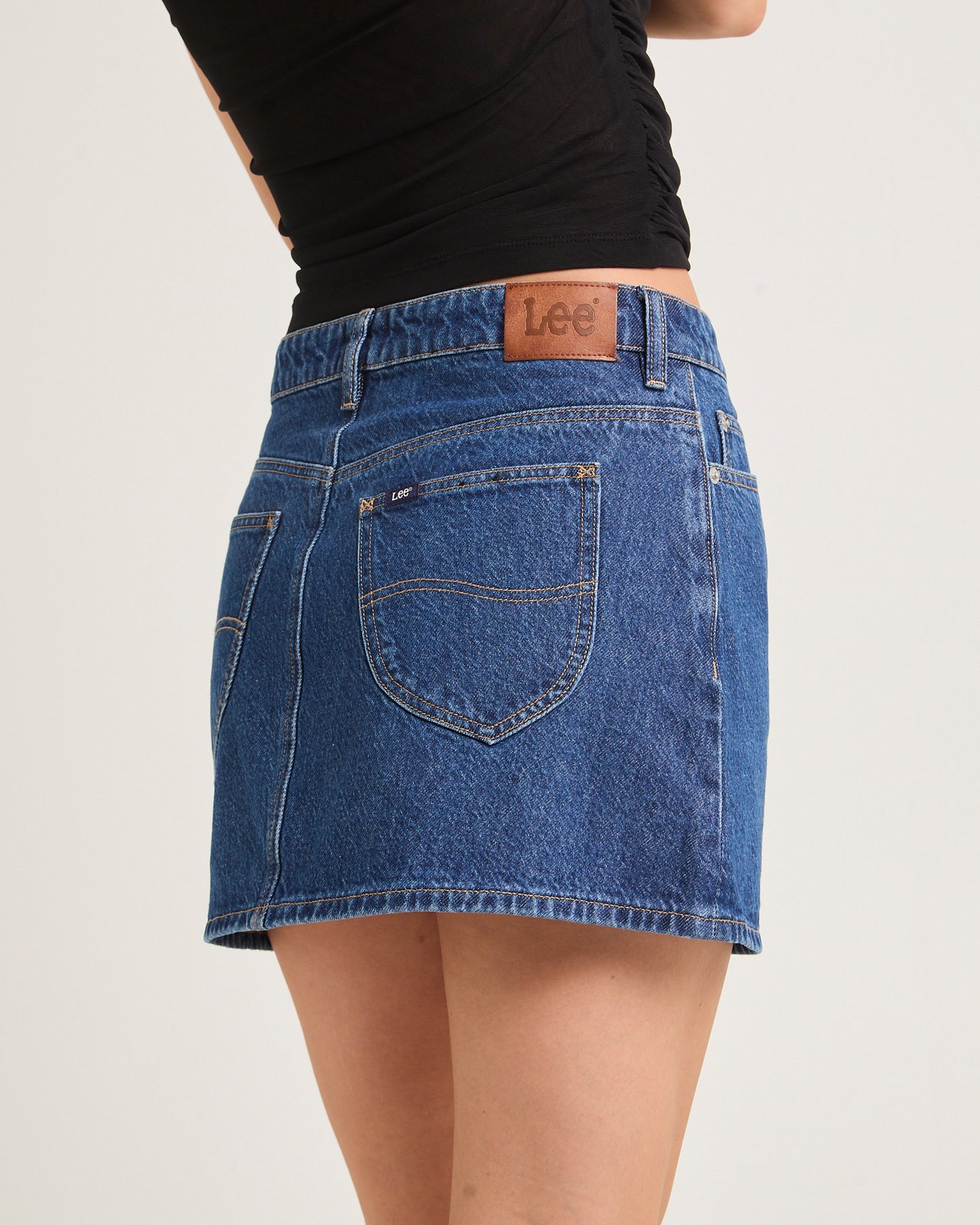 Relaxed Denim Mini Skirt