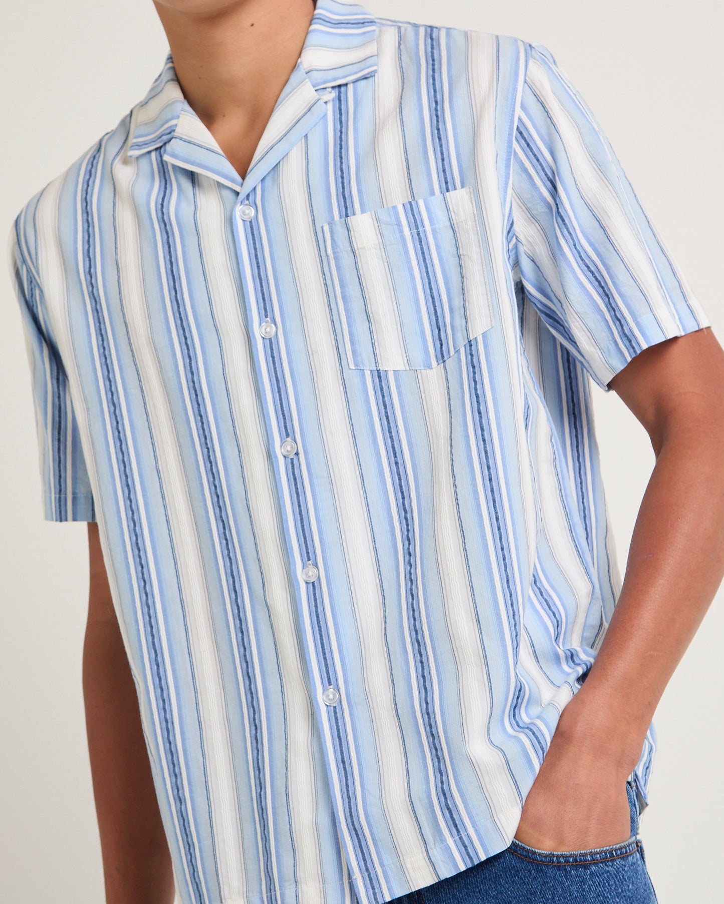 Pinnacle Stripe Short Sleeve Resort Shirt
