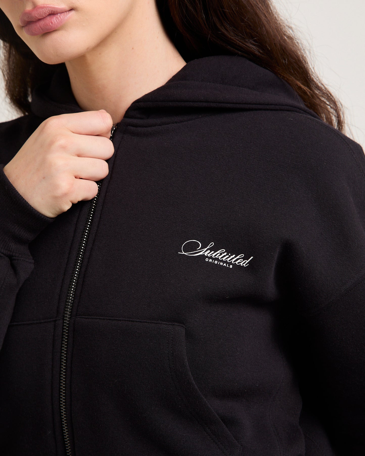 Cropped Zip Hoodie