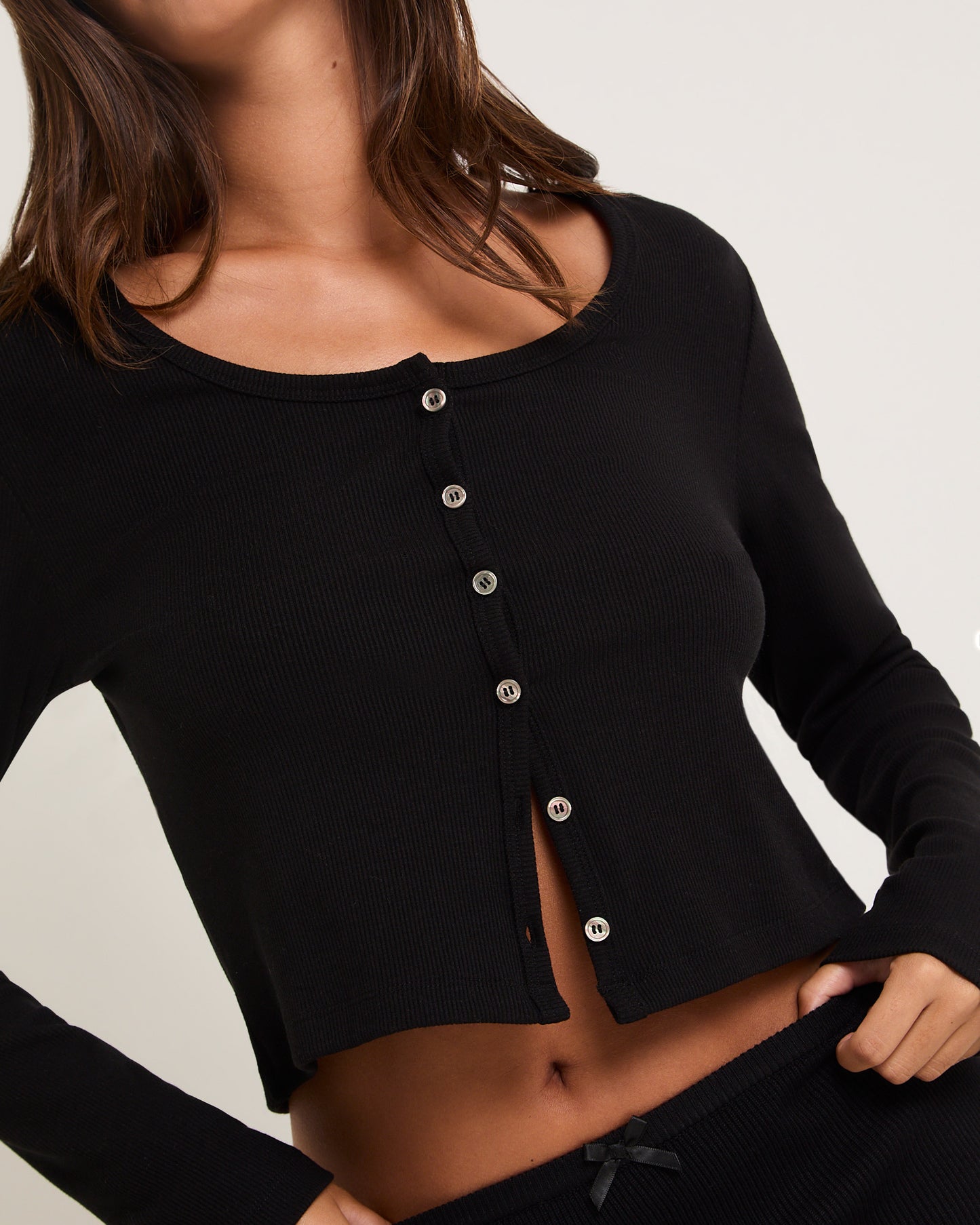 Soft Knit Rib Cardigan