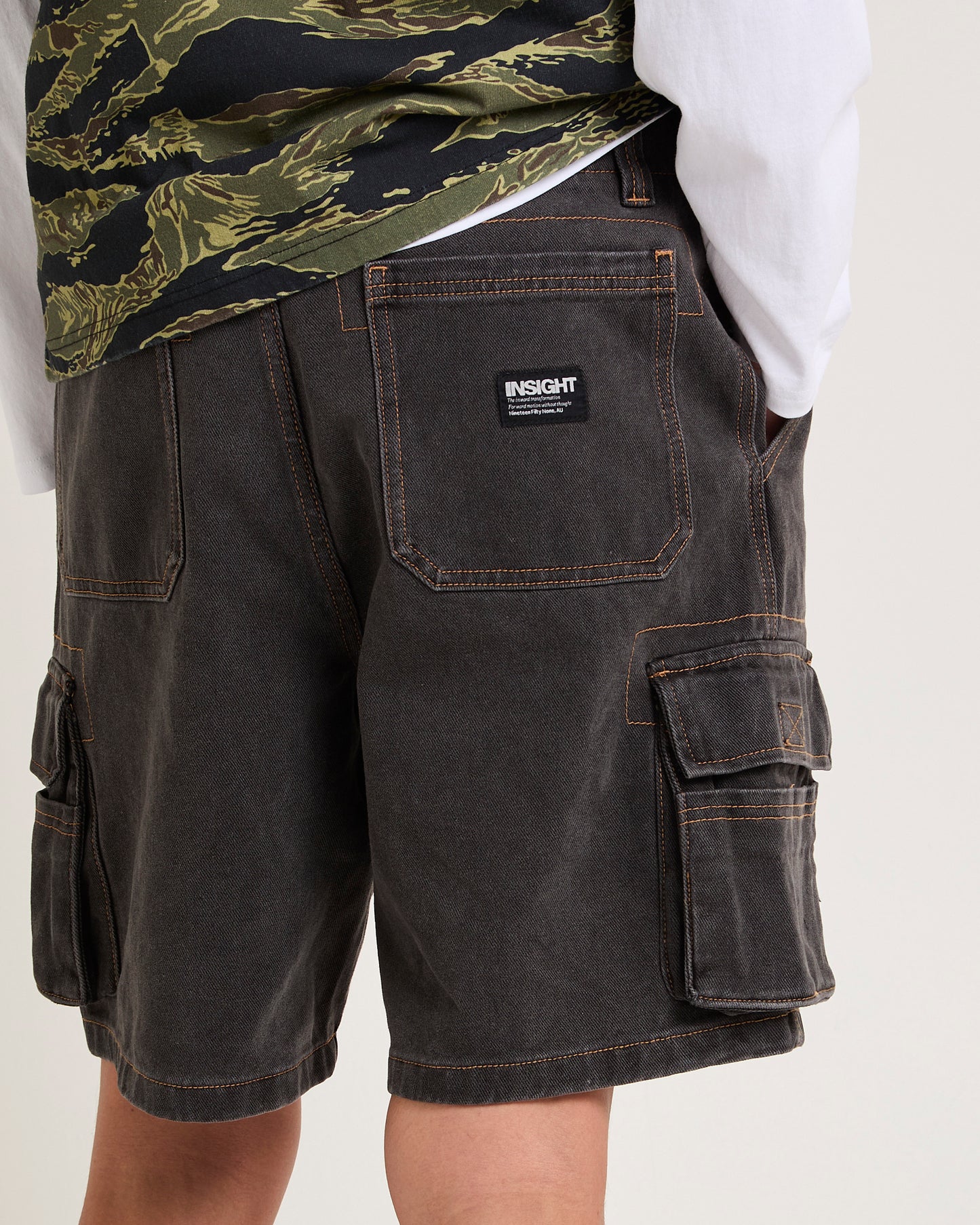 Baggy Denim Cargo Shorts