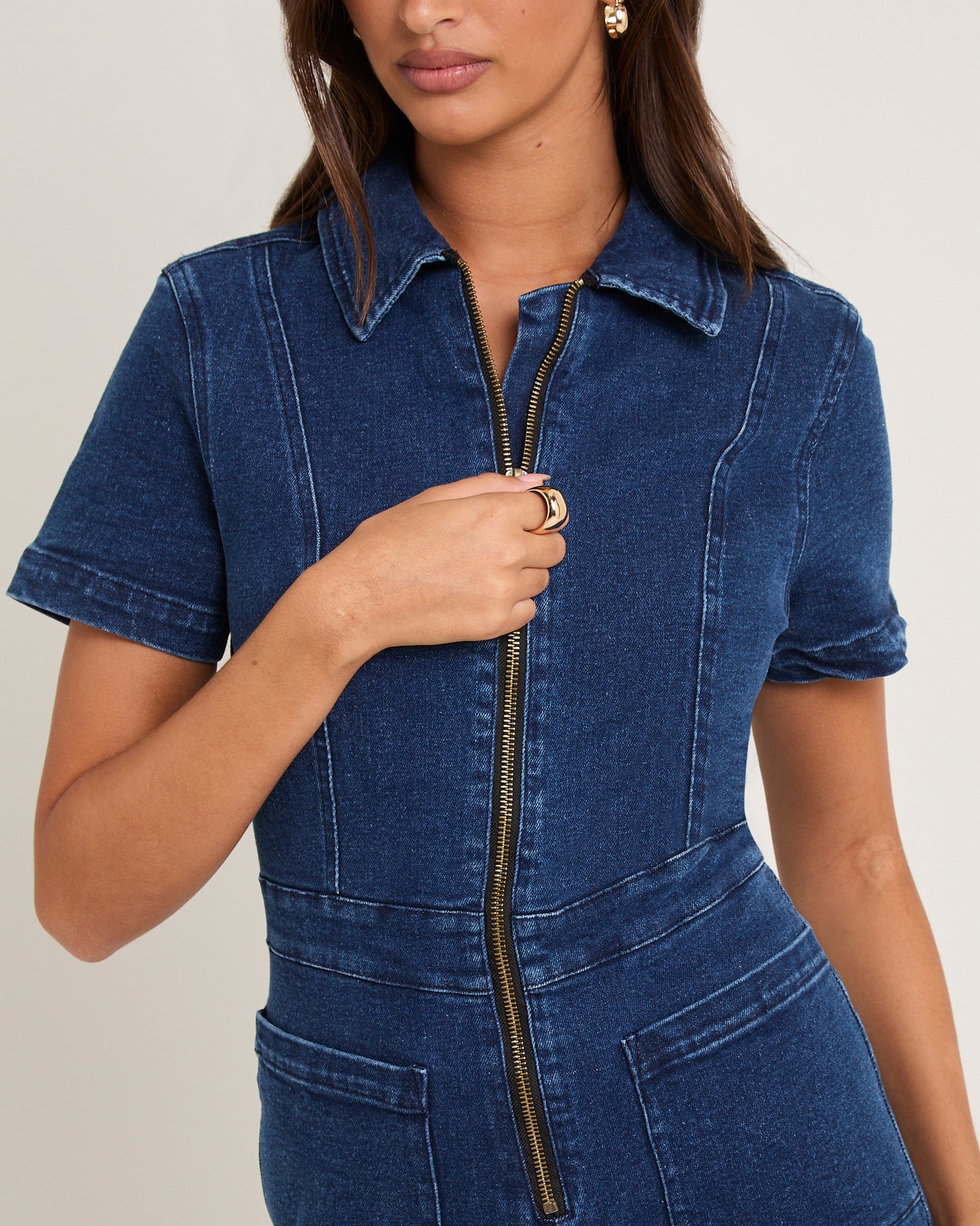 Alanis Denim Playsuit