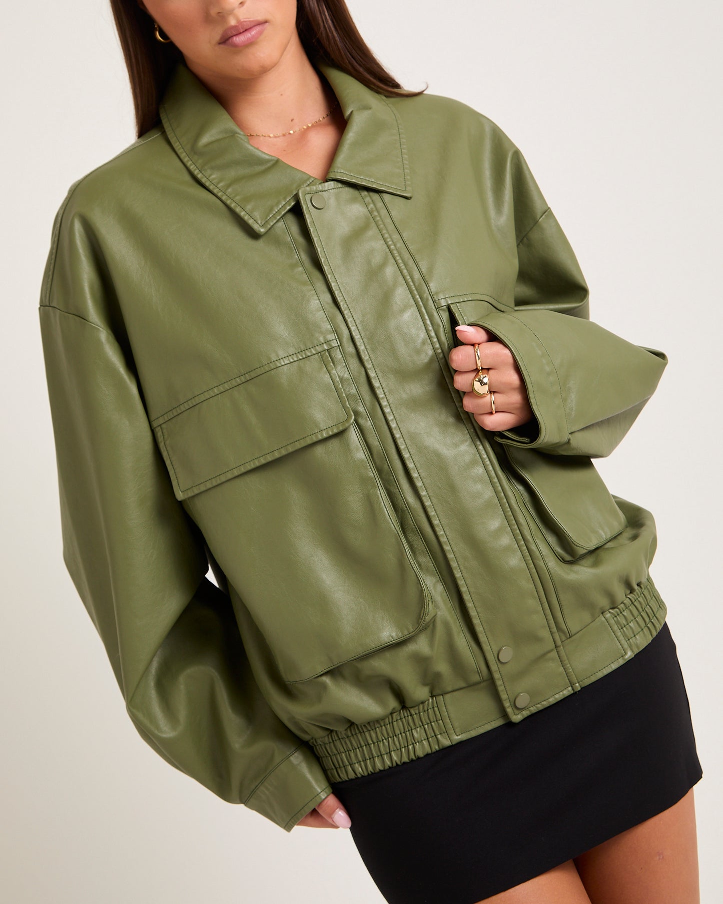 Jen Oversized Patch Pocket Jacket