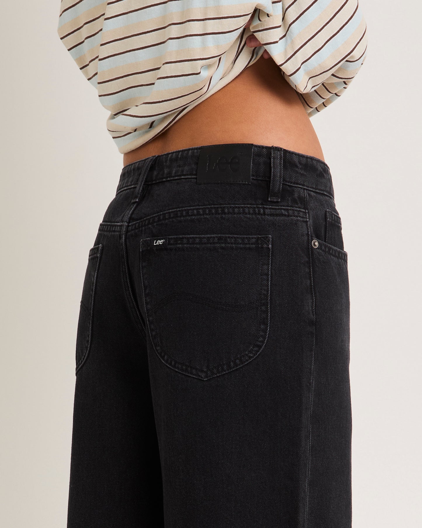 Low Slouch Denim Jeans Black Super Used