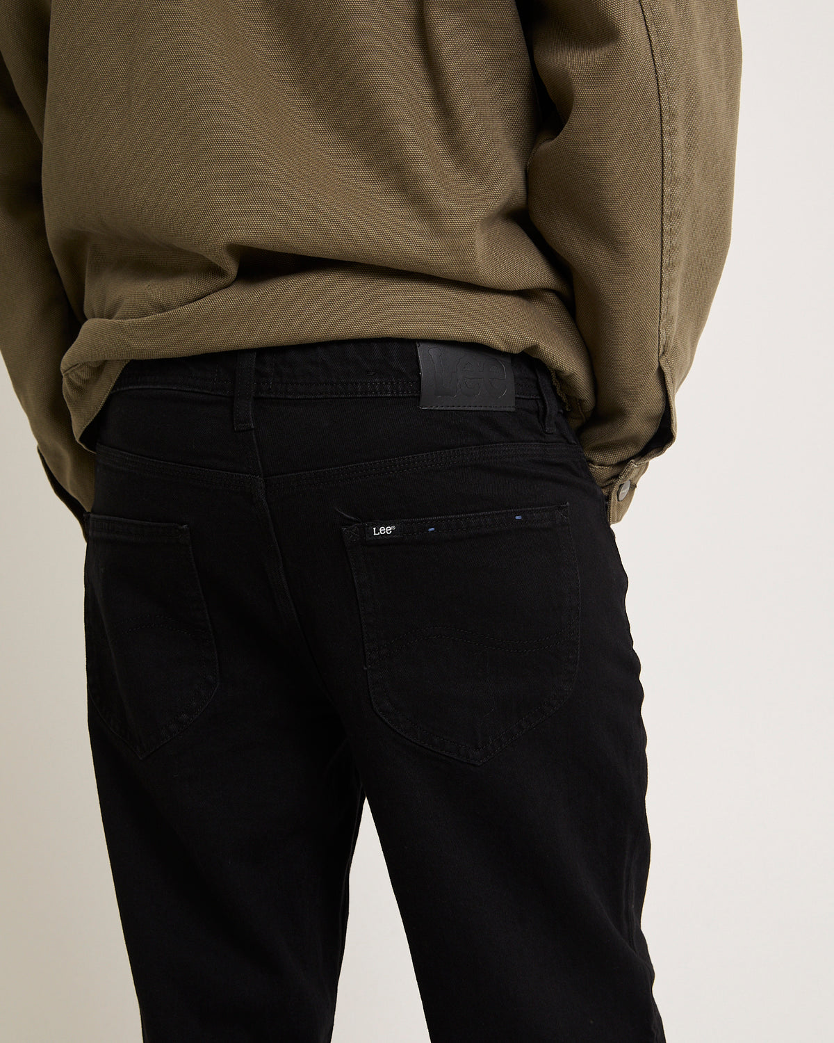 L-Three Straight Denim Jeans New Black NEW BLACK