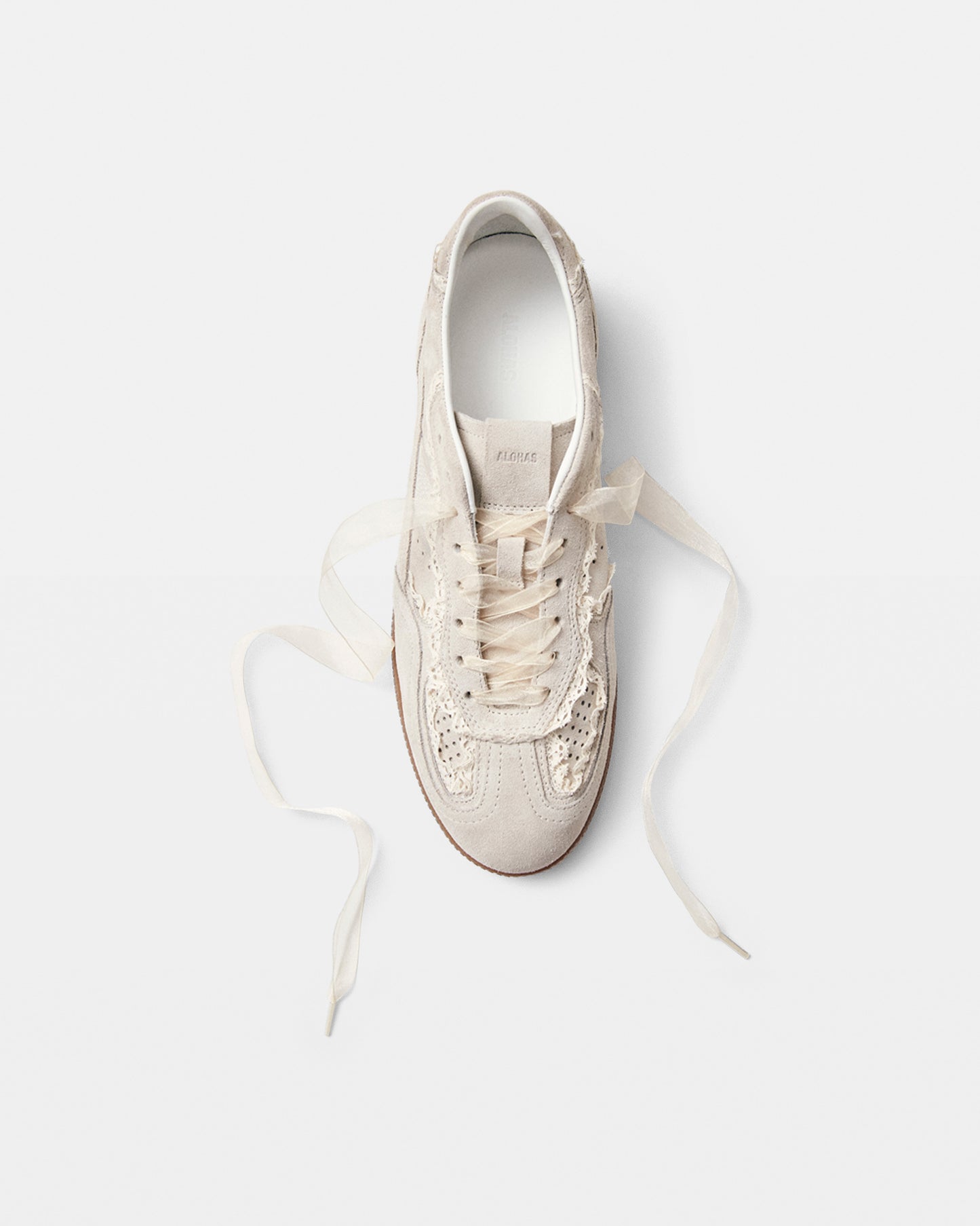 Tb.490 Crochet Cream Leather Sneakers