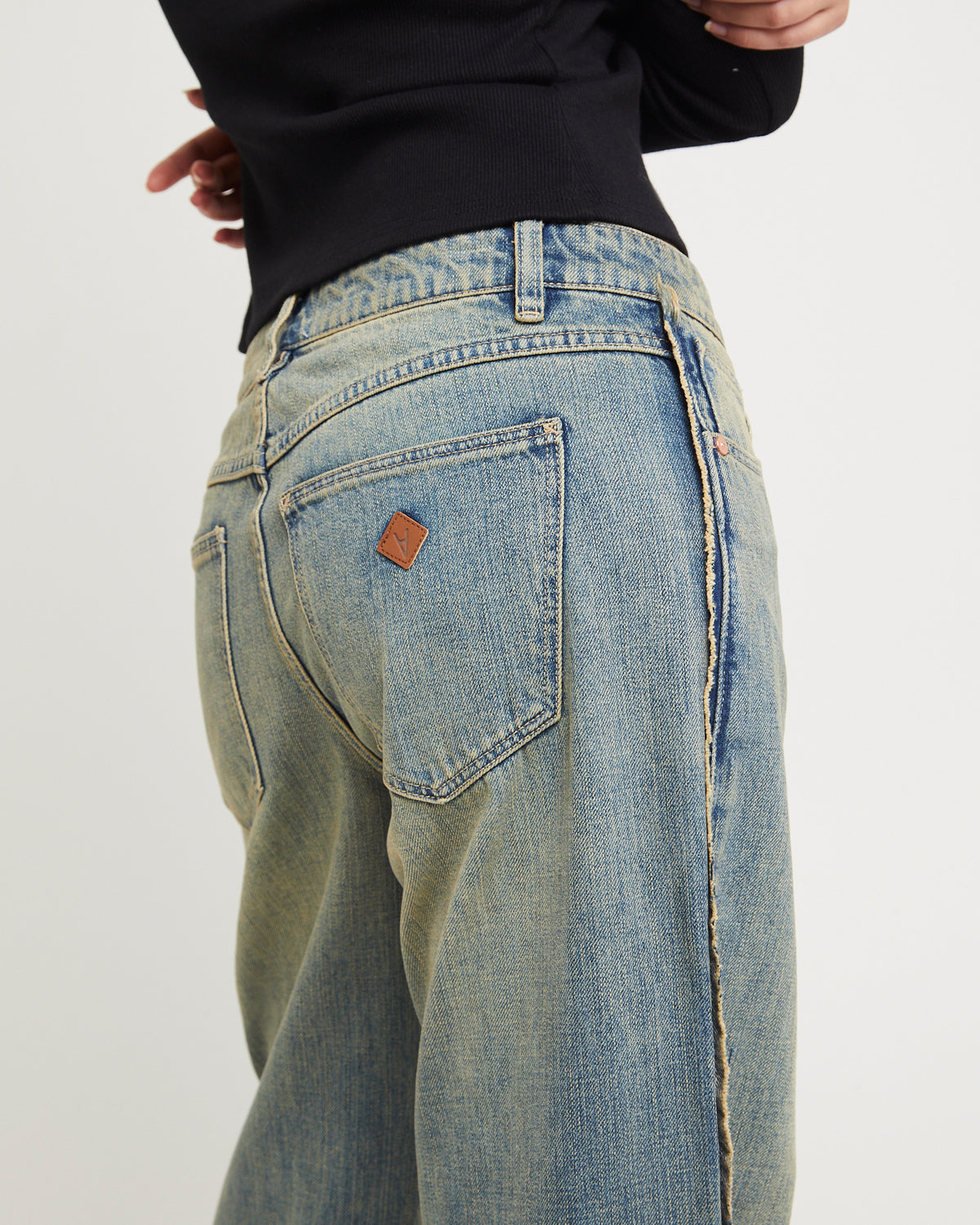 99 Low Baggy Denim Jeans Raw Roxie TINT DARK BLUE