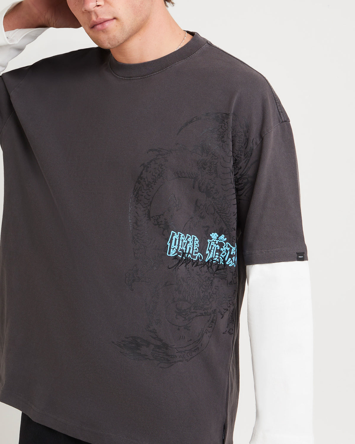 Haymarket Long Sleeve T-Shirt CHARCOAL