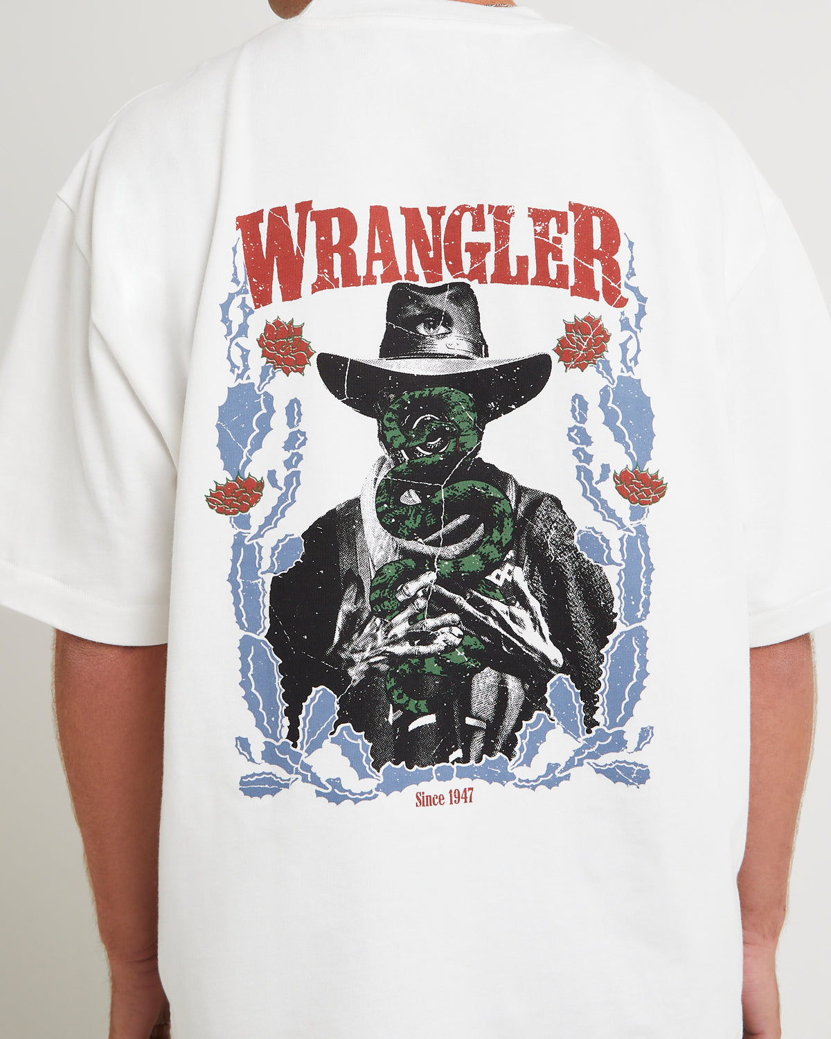 Cactus Cowboy Boxcar T-Shirt VINTAGE WHITE