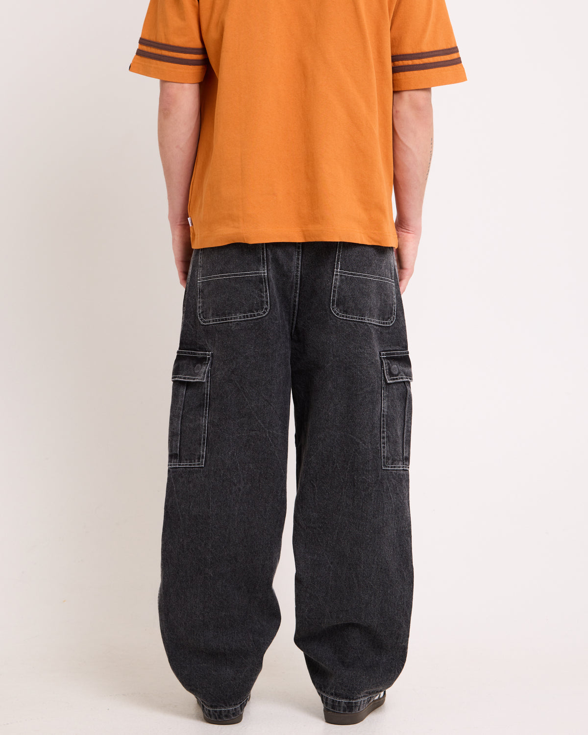 Auckland Cargo Denim Jeans WASHED BLACK