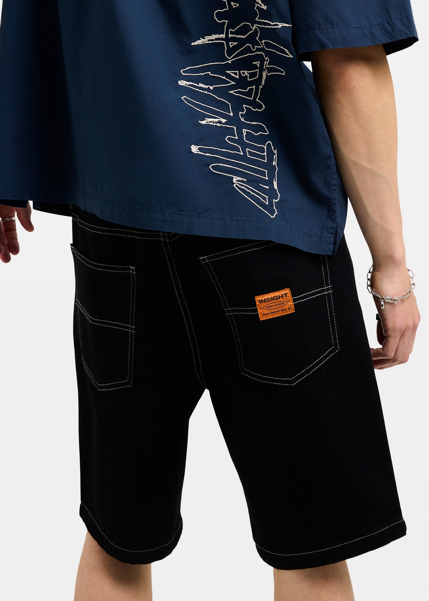 Knocker Contrast Stitch Jorts