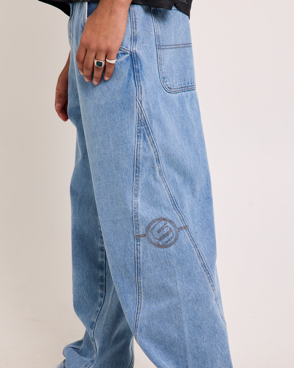 Inversion Baggy Denim Jeans 90'S LIGHT BLUE