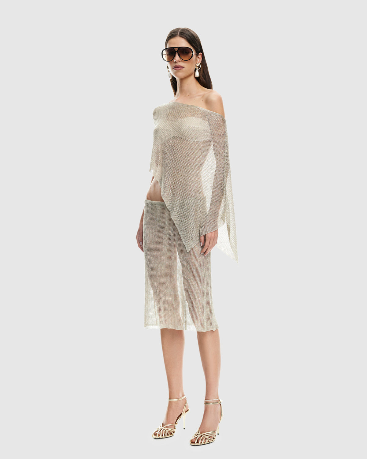 Luminous Midi Skirt TOPAZ