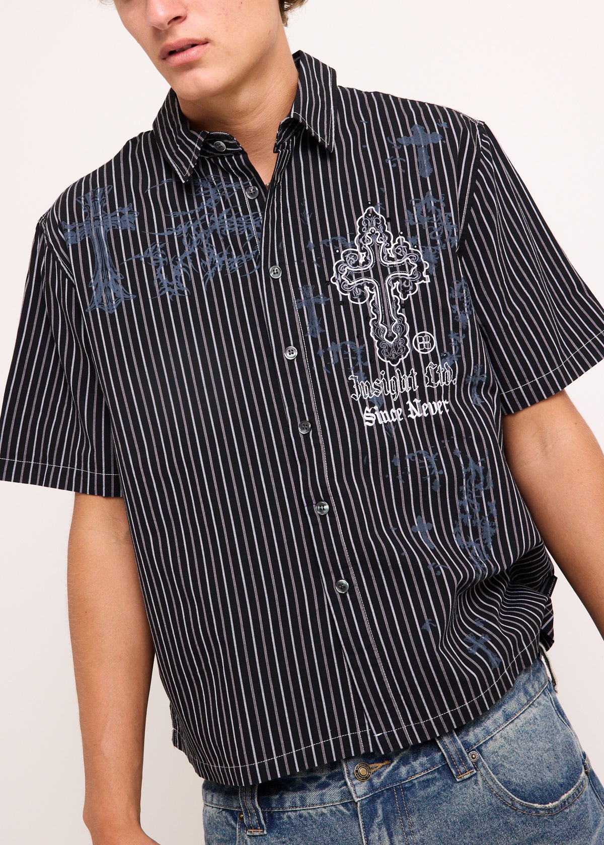 Gliterati Short Sleeve Shirt BLACK