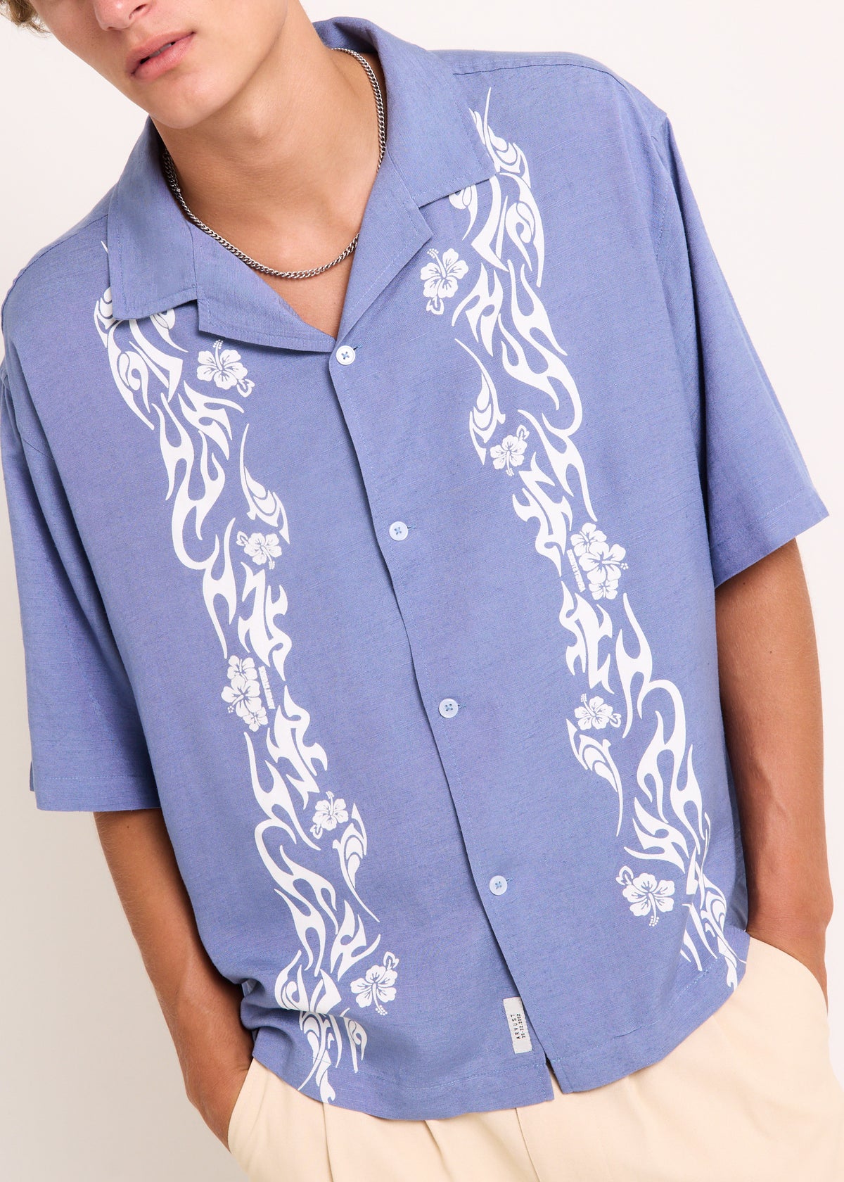 Wreath Resort Shirt BLUE