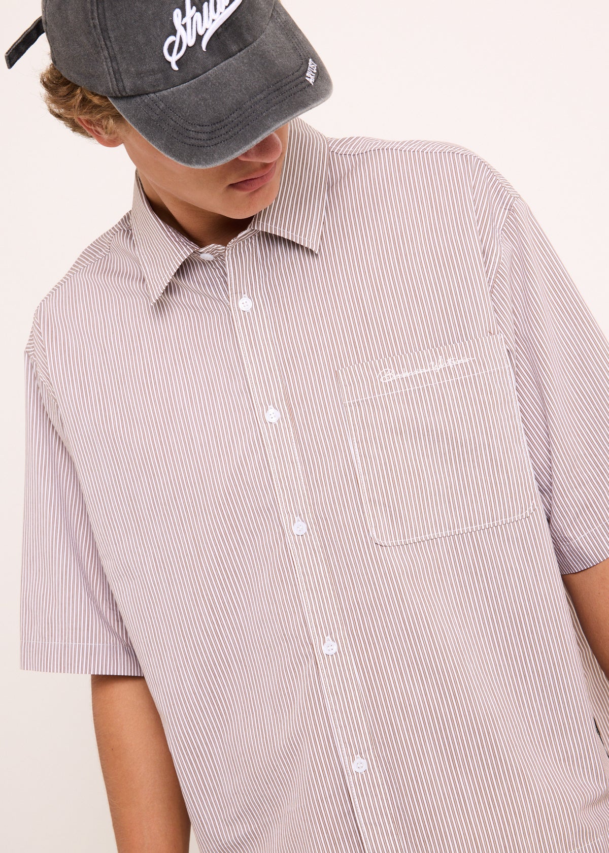 Miami Resort Shirt BROWN STRIPE