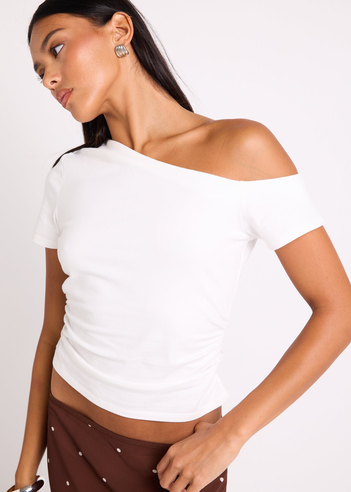 Zoe Off Shoulder Top WHITE