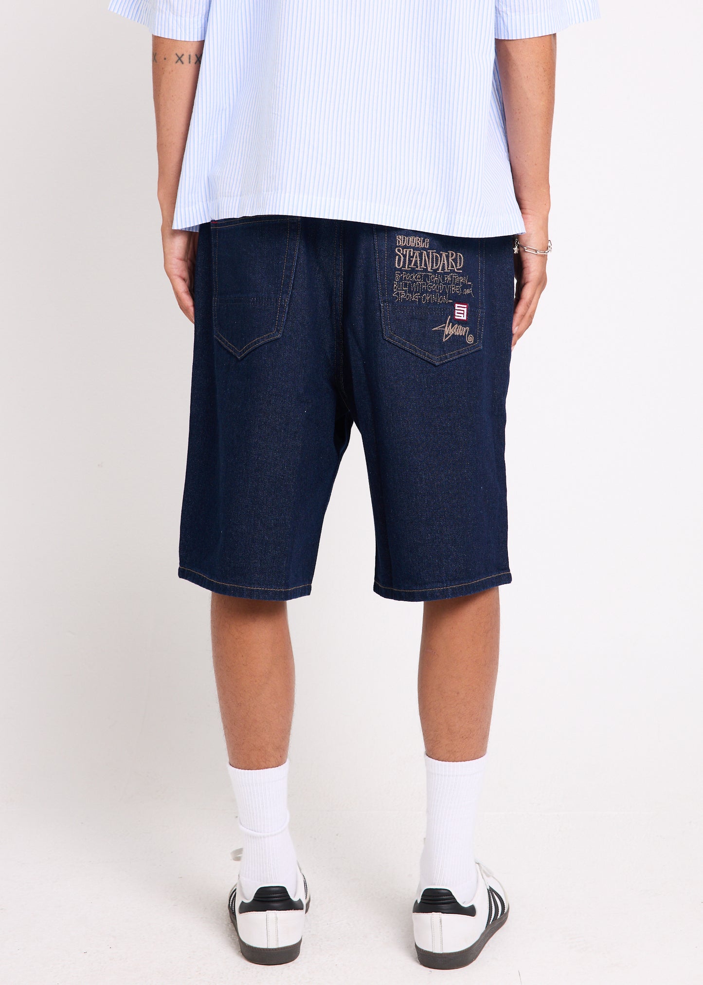 EMB 5-Pocket Denim Shorts