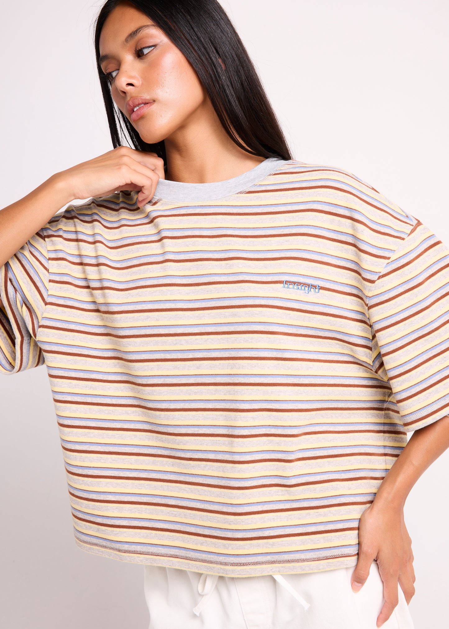 Harlem Striped Boyfriend T-Shirt