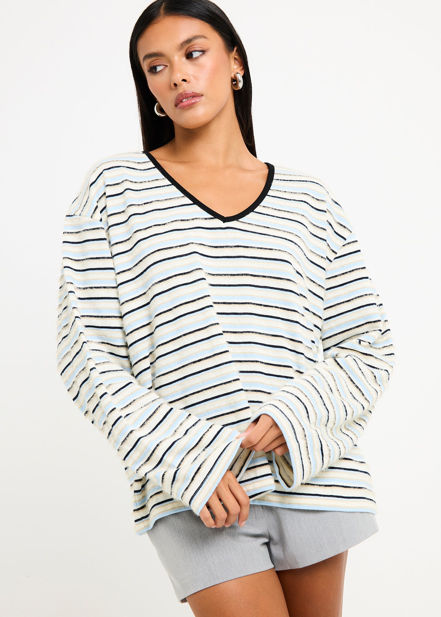 Julie Striped Long Sleeves Knit Jumper