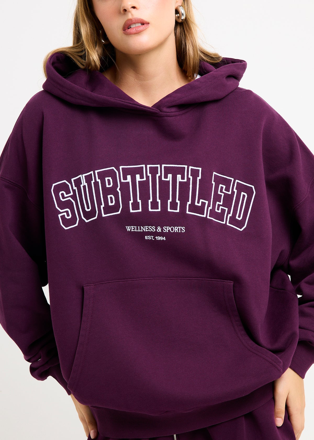 NYC Oversized Hoodie EGGPLANT