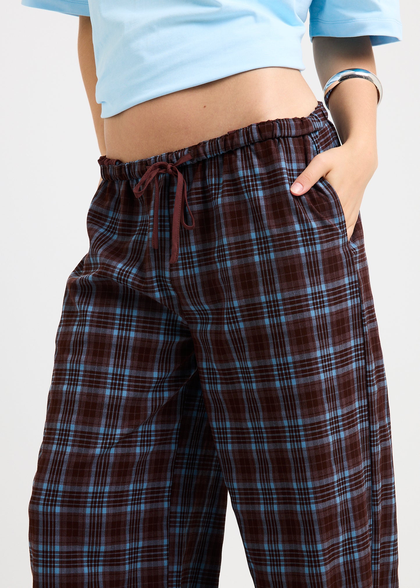 Clio Plaid Wide Leg Pants