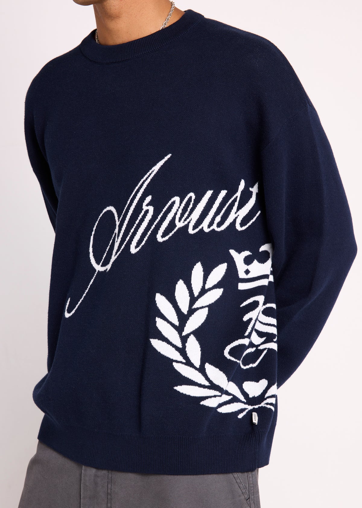 Academic Crew Knit Jumper NAVY