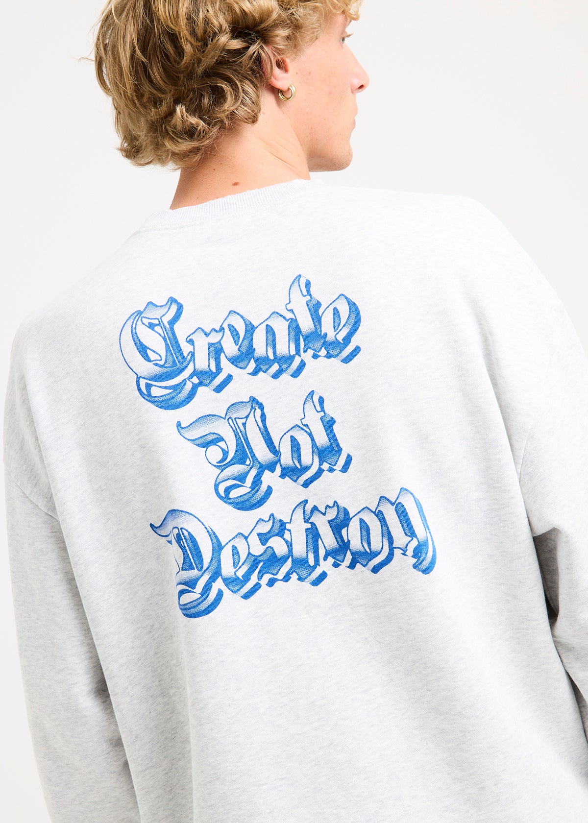 Created Crew Neck Jumper GREY MARLE
