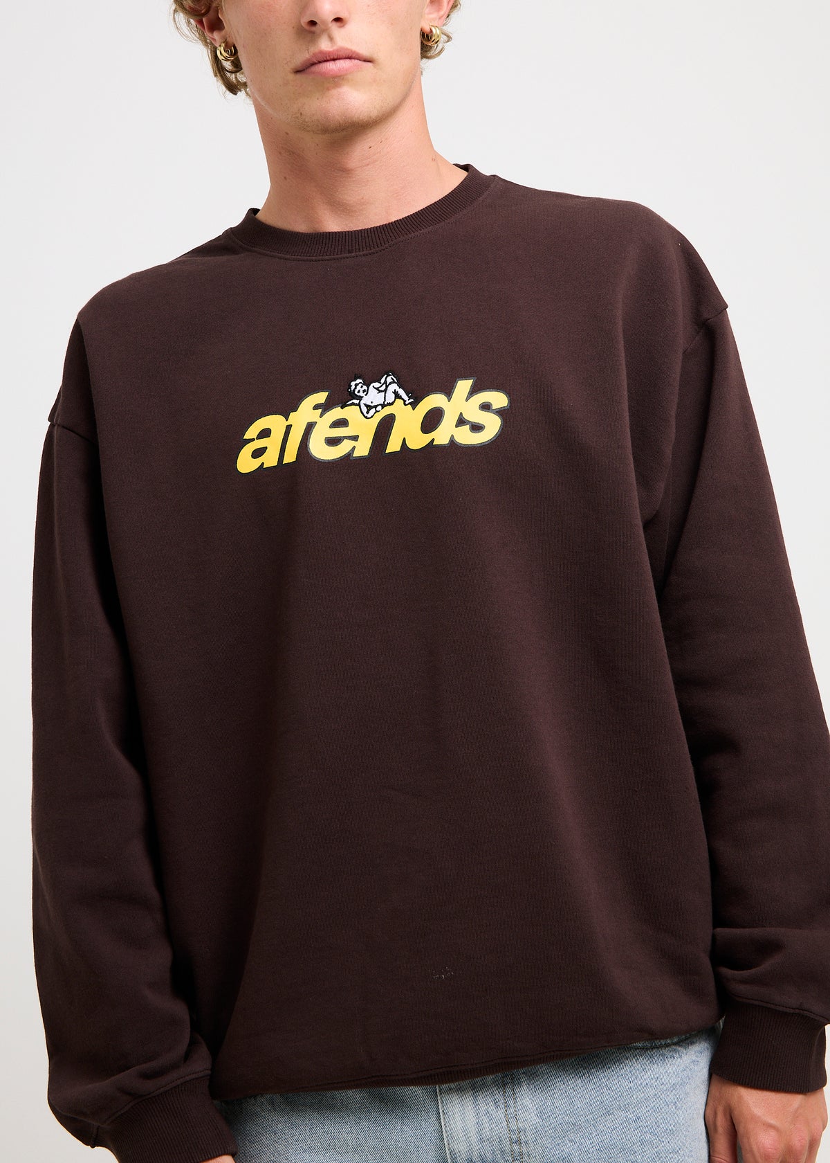 Angel Boy Crew Neck Jumper WASHED COFFEE